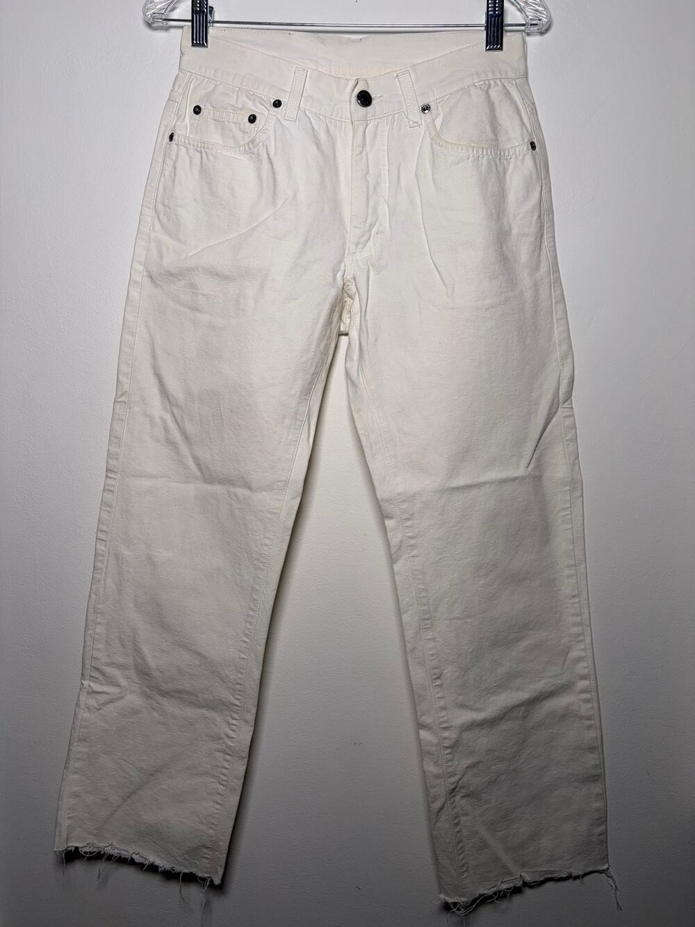 Gucci Cotton White Straight-Leg Jeans - Size S, 28"